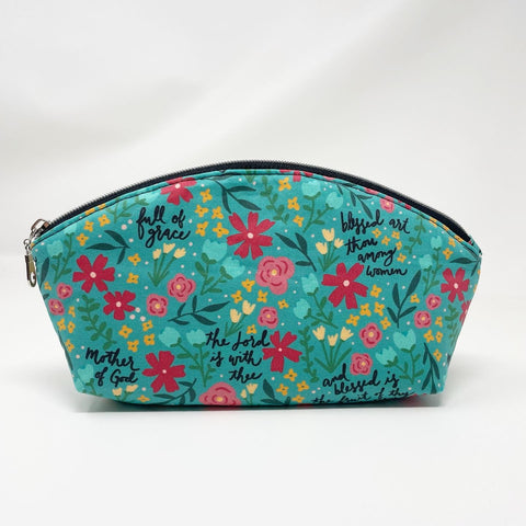 Hail Mary (Turquoise) Zipper Pouch (Large)